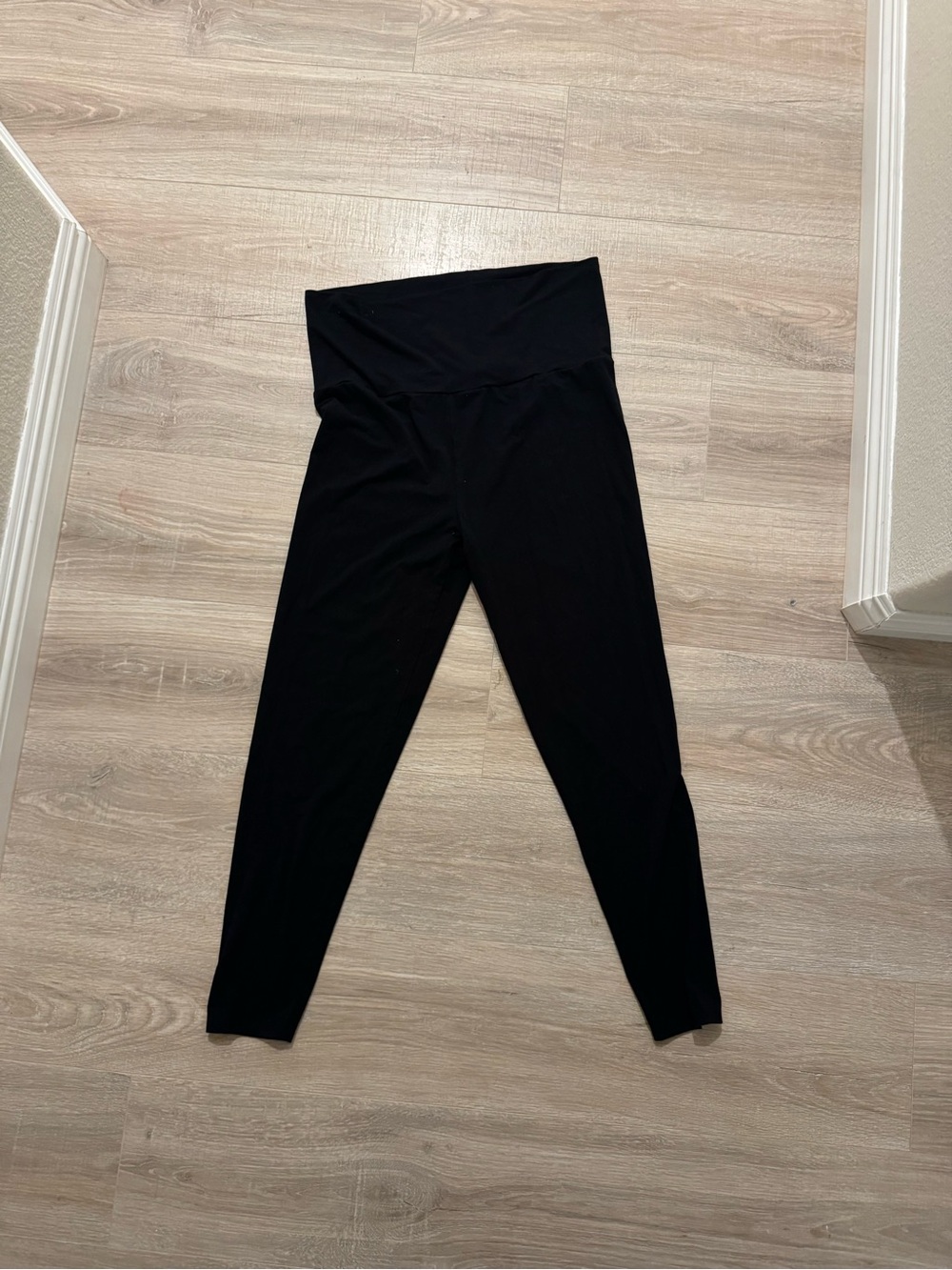 Hatch Black Bamboo-Blend Leggings (Maternity)